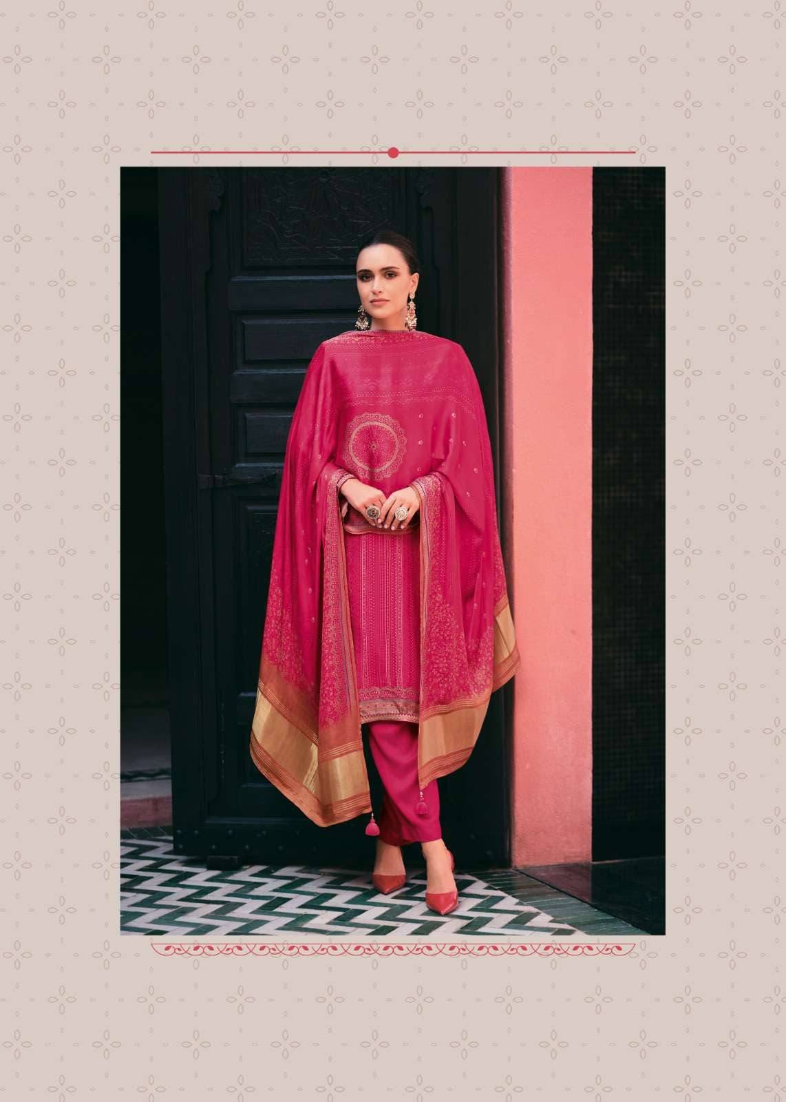 Anvika by Varsha 01 to 02 series Indian Traditional Wear Collection Viscose Russian silk dresses At Wholesale Price